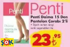 PENTİ DAİMA 15 DEN PANTALON ÇORABI 2'Lİ PENTİ DAİMA 15 DEN PANTALON ÇORABI 2'Lİ